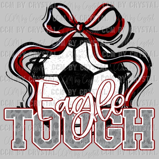 Eagle Tough Soccer Maroon Mascot Ready to Press Transfer DTF Transfer Sublimation Transfer