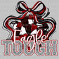 Eagle Tough Cheer Pom Pom Maroon Mascot Ready to Press Transfer DTF Transfer Sublimation Transfer