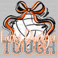 Lady Badger Tough Volleyball Orange Mascot Ready to Press Transfer DTF Transfer Sublimation Transfer