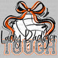 Lady Badger Tough Volleyball Orange Mascot Ready to Press Transfer DTF Transfer Sublimation Transfer