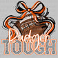 Badger Tough Football Orange Mascot Ready to Press Transfer DTF Transfer Sublimation Transfer