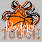 Badger Tough Basketball Orange Mascot Ready to Press Transfer DTF Transfer Sublimation Transfer