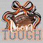 Lion Tough Football Orange Mascot Ready to Press Transfer DTF Transfer Sublimation Transfer