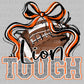 Lion Tough Football Orange Mascot Ready to Press Transfer DTF Transfer Sublimation Transfer