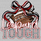 Leopard Tough Football Maroon Mascot Ready to Press Transfer DTF Transfer Sublimation Transfer