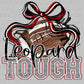 Leopard Tough Football Maroon Mascot Ready to Press Transfer DTF Transfer Sublimation Transfer
