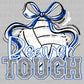 Beaver Tough Volleyball Blue Mascot Ready to Press Transfer DTF Transfer Sublimation Transfer
