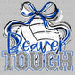Beaver Tough Volleyball Blue Mascot Ready to Press Transfer DTF Transfer Sublimation Transfer
