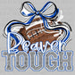 Beaver Tough Football Blue Mascot Ready to Press Transfer DTF Transfer Sublimation Transfer