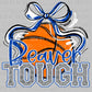 Beaver Tough Basketball Blue Mascot Ready to Press Transfer DTF Transfer Sublimation Transfer