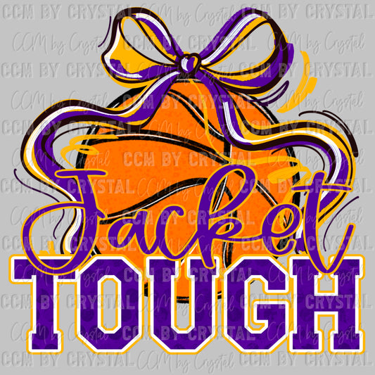 Jacket Tough Basketball Gold Purple Mascot Ready to Press Transfer DTF Transfer Sublimation Transfer