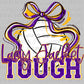 Lady Jacket Tough Volleyball Gold Purple Mascot Ready to Press Transfer DTF Transfer Sublimation Transfer