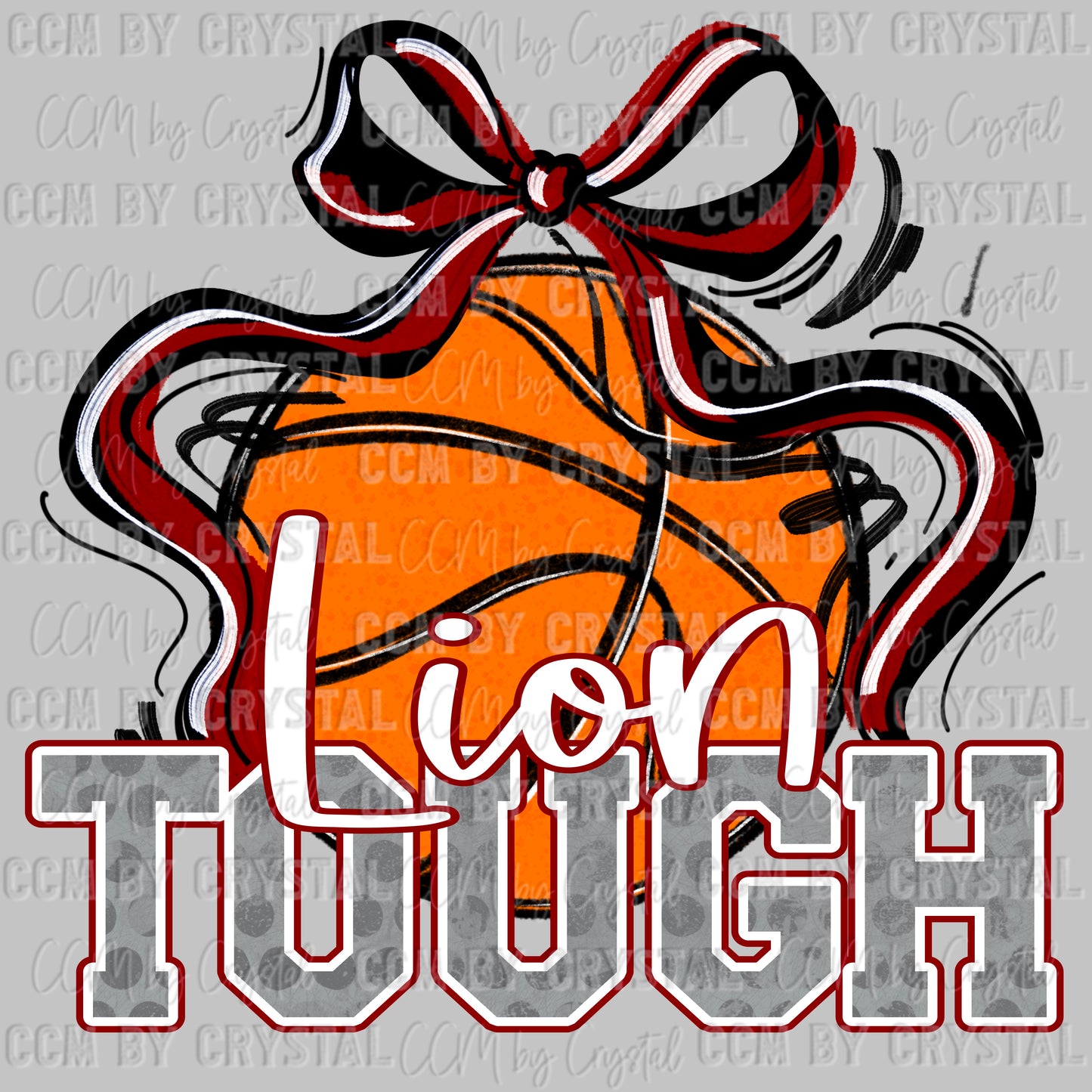 Lion Tough Basketball Maroon Mascot Ready to Press Transfer DTF Transfer Sublimation Transfer