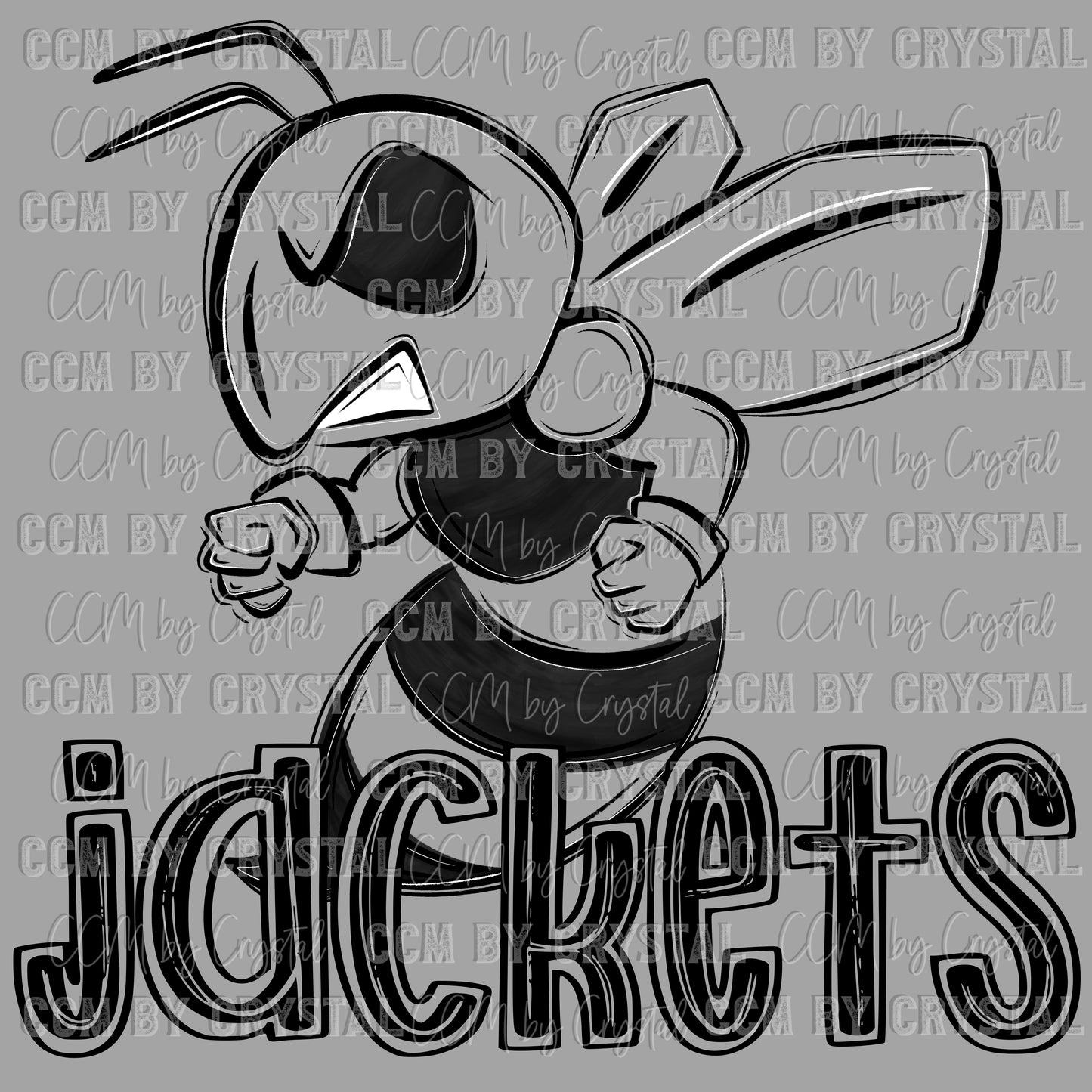 Jackets Doodle Mascot Sports Ready to Press Transfer DTF Transfer Sublimation Transfer