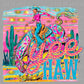 Yee Haw Colorful Cowgirl Ready to Press Transfer DTF Transfer Sublimation Transfer