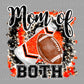 Mom of Both Football Cheer Pom Pom Orange Ready to Press Transfer DTF Transfer Sublimation Transfer