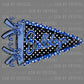 Bulldogs Pennant Mascot Blue Ready to Press Transfer DTF Transfer Sublimation Transfer