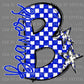 Checkered B Beavers Mascot Sports Ready to Press Transfer DTF Transfer Sublimation Transfer