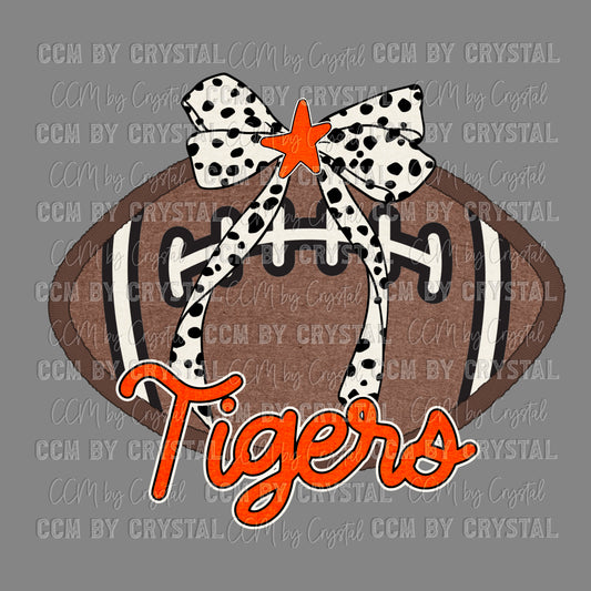 Tigers Football Orange Mascot Sports Ready to Press Transfer DTF Transfer Sublimation Transfer