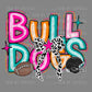 Bulldogs Football Mascot Sports Ready to Press Transfer DTF Transfer Sublimation Transfer