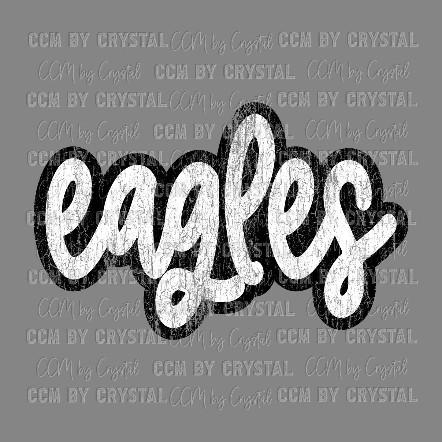 Distressed Eagles Mascot Sports Ready to Press Transfer DTF Transfer Sublimation Transfer