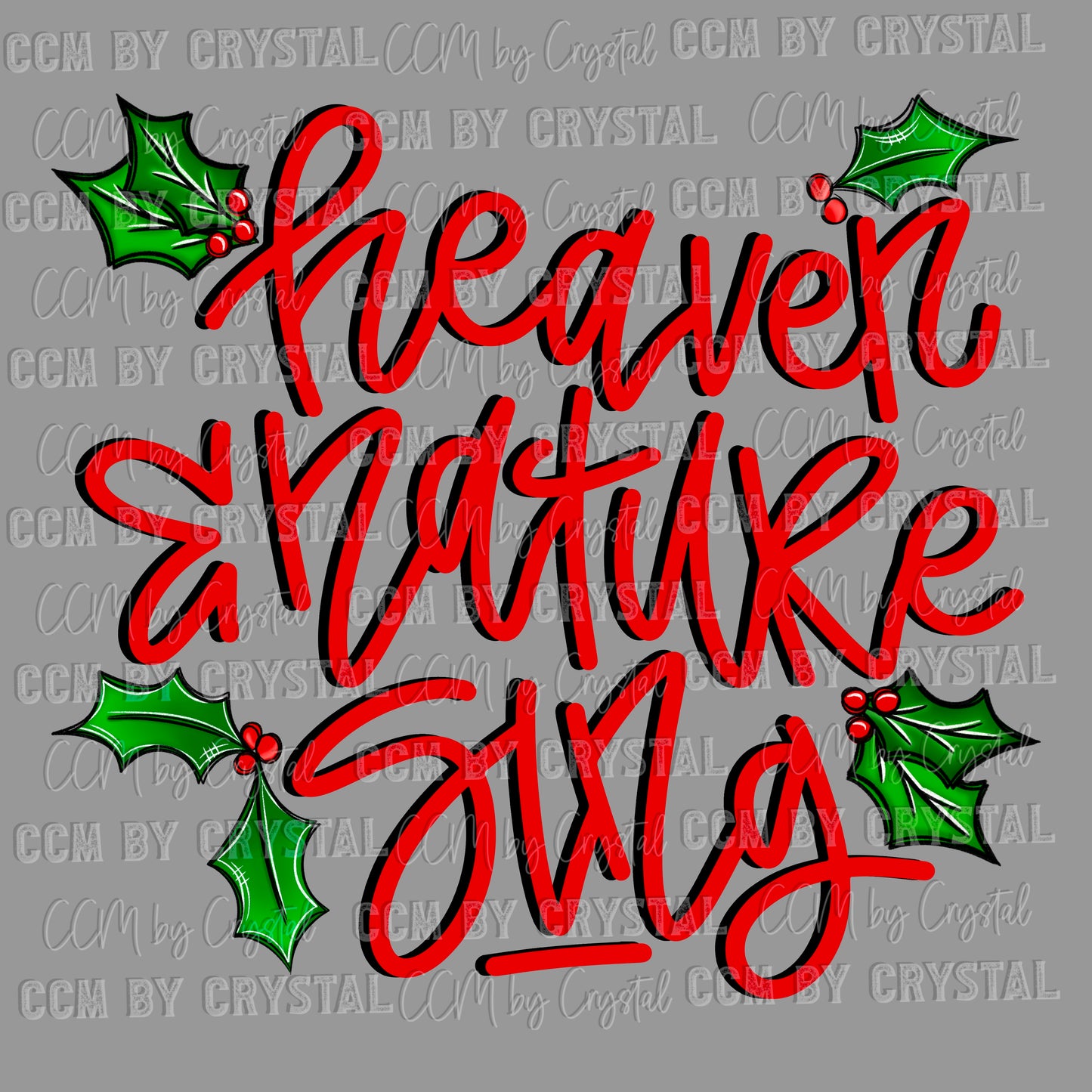 Heaven and Nature Sing Christmas Ready to Press Transfer DTF Transfer Sublimation Transfer
