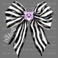 Purple Wildcats Black and White Bow Mascot Ready to Press Transfer DTF Transfer Sublimation Transfer