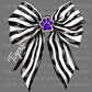 Tigers Black and White Bow Mascot Purple Paw Ready to Press Transfer DTF Transfer Sublimation Transfer