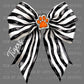 Tigers Black and White Bow Mascot Orange Paw Ready to Press Transfer DTF Transfer Sublimation Transfer