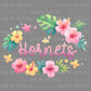 Hornets Mascot Hibiscus Ready to Press Transfer DTF Transfer Sublimation Transfer