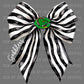 Cuero Gobblers Black and White Striped Bow Mascot Ready to Press Transfer DTF Transfer Sublimation Transfer