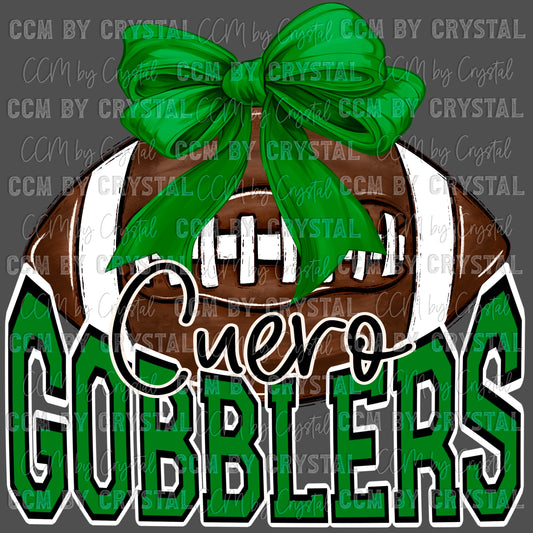 Cuero Gobblers Football Bow Mascot Ready to Press Transfer DTF Transfer Sublimation Transfer