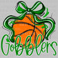 Cuero Gobblers Basketball Bow Mascot Ready to Press Transfer DTF Transfer Sublimation Transfer