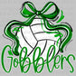 Cuero Gobblers Volleyball Bow Mascot Ready to Press Transfer DTF Transfer Sublimation Transfer