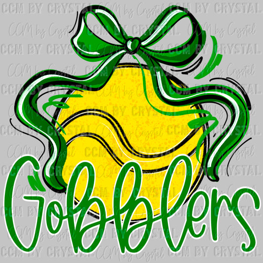 Cuero Gobblers Tennis Bow Mascot Ready to Press Transfer DTF Transfer Sublimation Transfer
