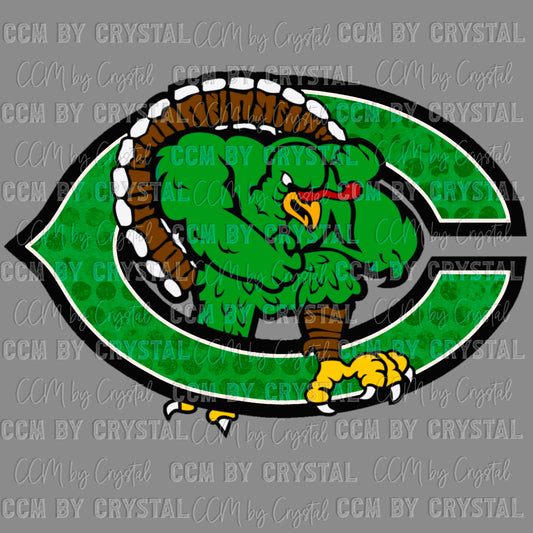 Cuero Gobblers Mascot Ready to Press Transfer DTF Transfer Sublimation Transfer