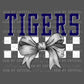 Navy Tigers Grey Bow Mascot Ready to Press Transfer DTF Transfer Sublimation Transfer