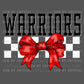 Warriors Red Bow Mascot Ready to Press Transfer DTF Transfer Sublimation Transfer