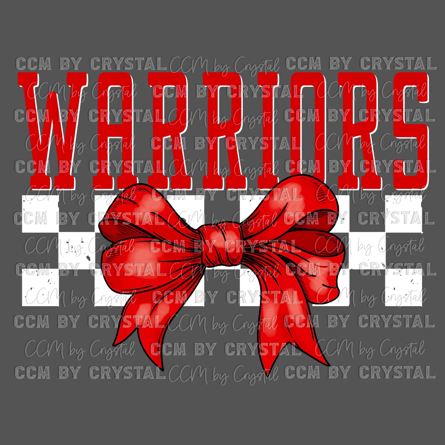 Warriors Red Bow Mascot Ready to Press Transfer DTF Transfer Sublimation Transfer