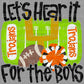 Trojans Let’s Hear It for the Boys Mascot Ready to Press Transfer DTF Transfer Sublimation Transfer