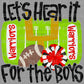 Warriors Let’s Hear It for the Boys Mascot Ready to Press Transfer DTF Transfer Sublimation Transfer