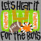 Badgers Let’s Hear It for the Boys Mascot Ready to Press Transfer DTF Transfer Sublimation Transfer