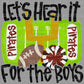 Pirates Let’s Hear It for the Boys Mascot Ready to Press Transfer DTF Transfer Sublimation Transfer