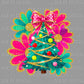 Christmas Tree Flowers Ready to Press Transfer DTF Transfer Sublimation Transfer