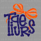 Tigers Navy with Orange Bow Ready to Press Transfer DTF Transfer Sublimation Transfer