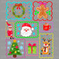 Christmas Stamps Santa Ready to Press Transfer DTF Transfer Sublimation Transfer