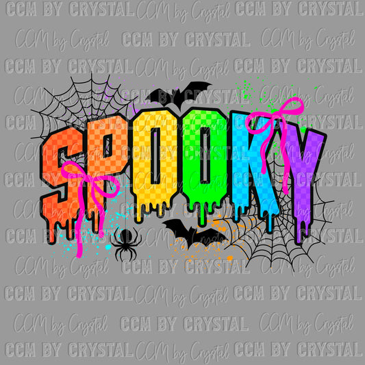 Colorful Spooky Halloween Ready to Press Transfer DTF Transfer Sublimation Transfer