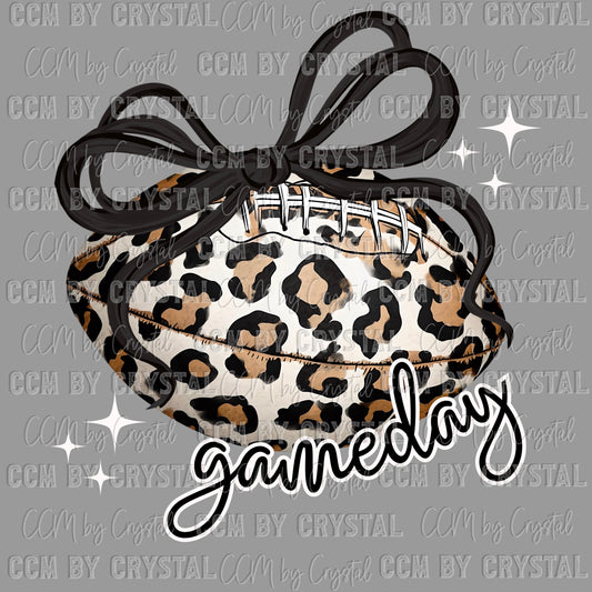 Game Day Leopard Football Ready to Press Transfer DTF Transfer Sublimation Transfer