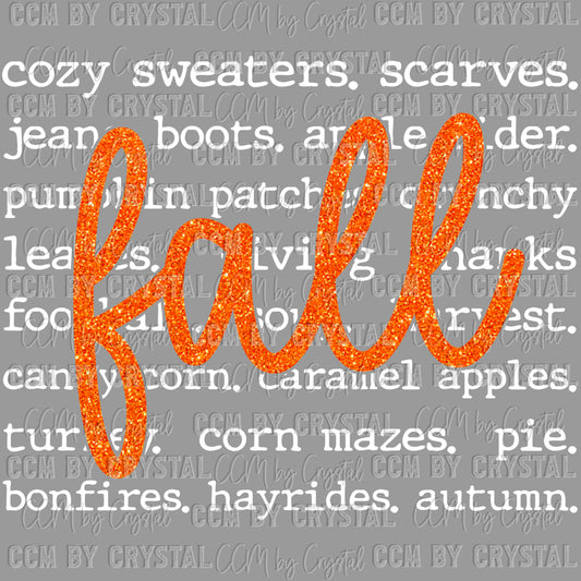 Fall Typography Ready to Press Transfer DTF Transfer