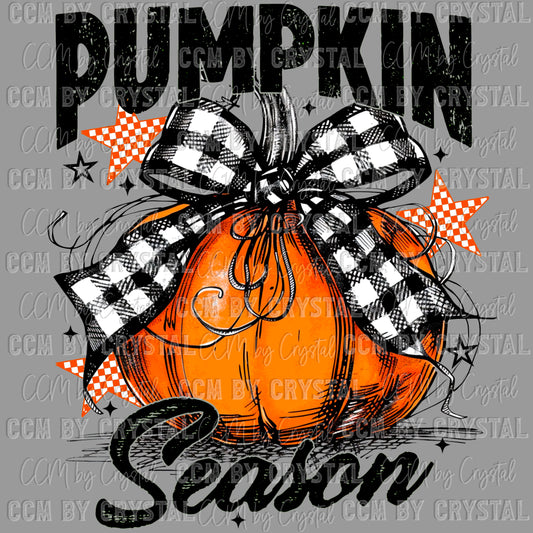 Pumpkin Season Fall Ready to Press Transfer DTF Transfer Sublimation Transfer